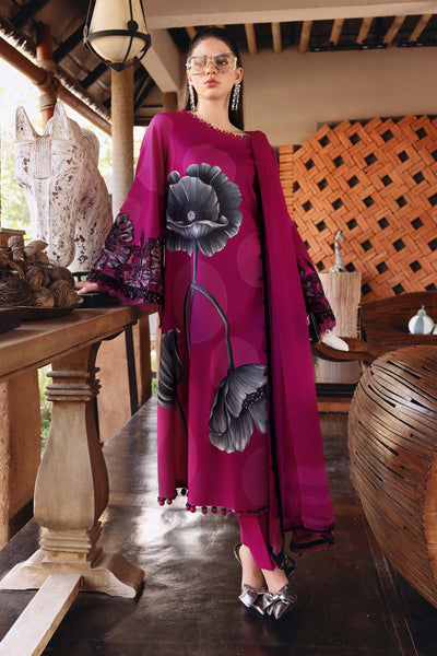03-Piece Digital Printed Lawn Dress - Kapra Collection