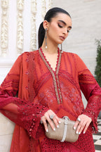03-Piece Embroidered Lawn Suit With Silk Dupatta | Unstitched