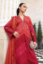 03-Piece Embroidered Lawn Suit With Silk Dupatta | Unstitched