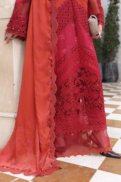 03-Piece Embroidered Lawn Suit With Silk Dupatta | Unstitched