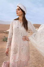03-Piece Embroidered Lawn Suit With Net Dupatta | Unstitched