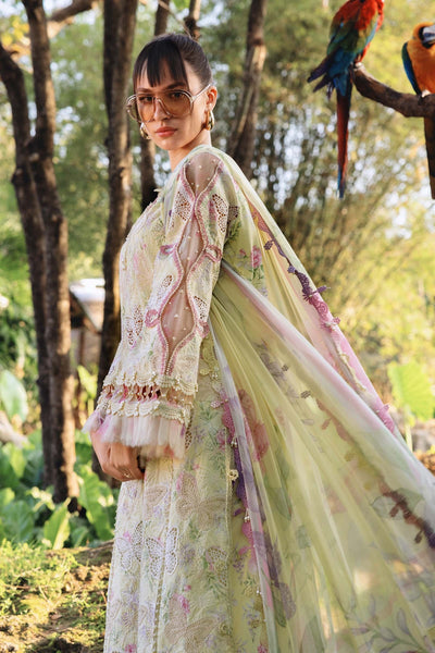 03-Piece Digital Printed Lawn Dress - Kapra Collection