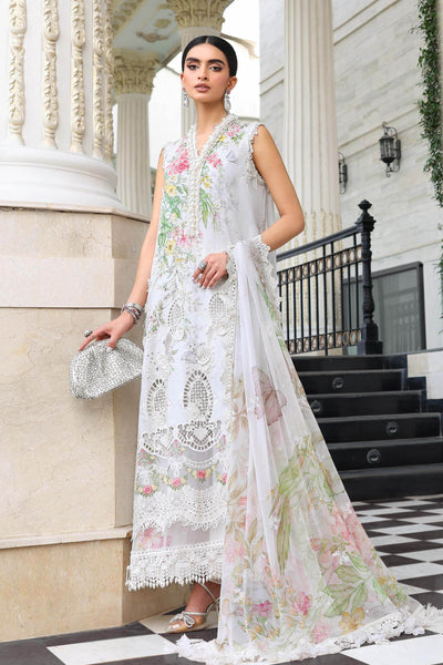 Maria.B Inspired Areej – Embroidered Lawn & Chiffon Suit