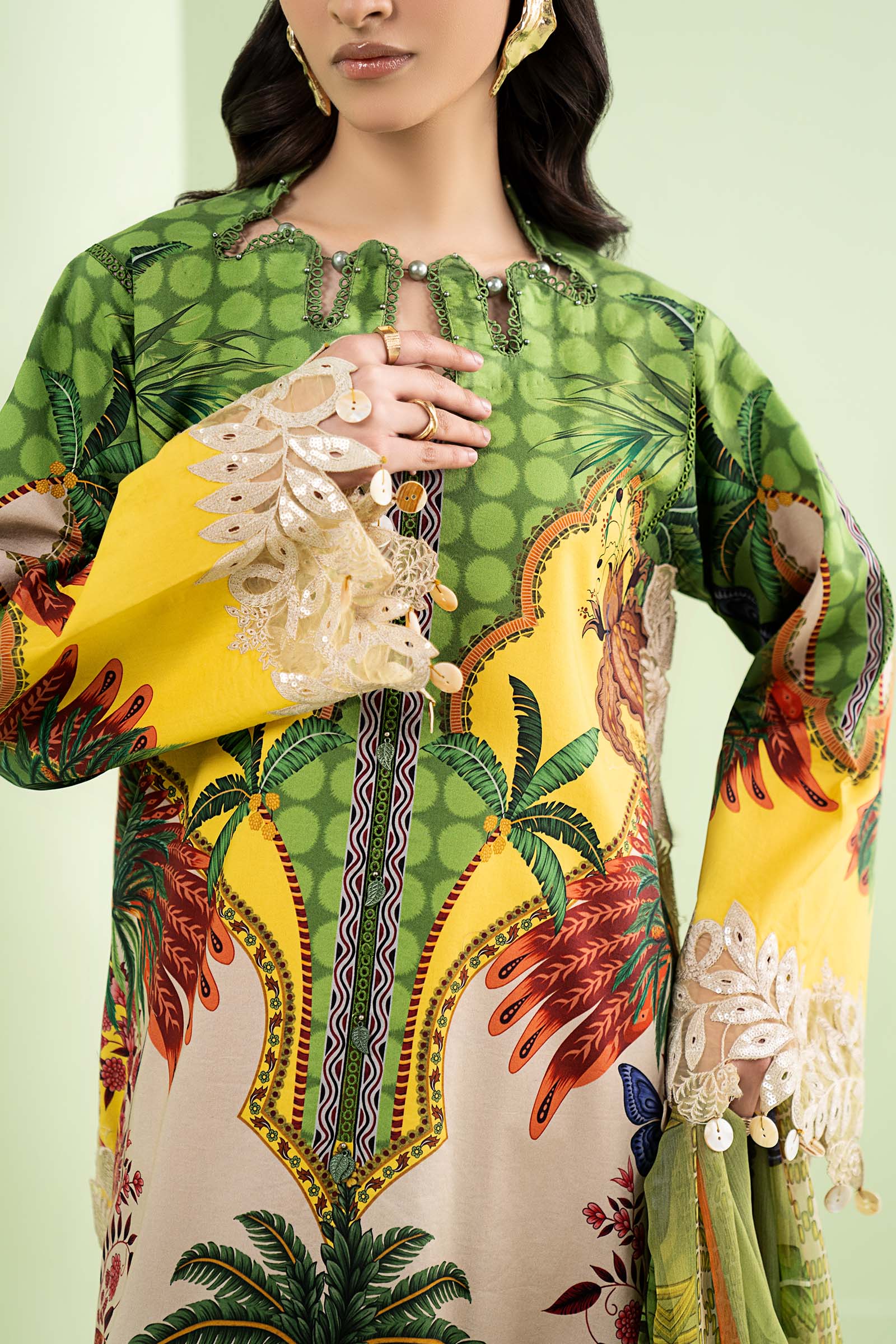 Digital Printed Lawn 03-Piece Dress - Kapra Collection