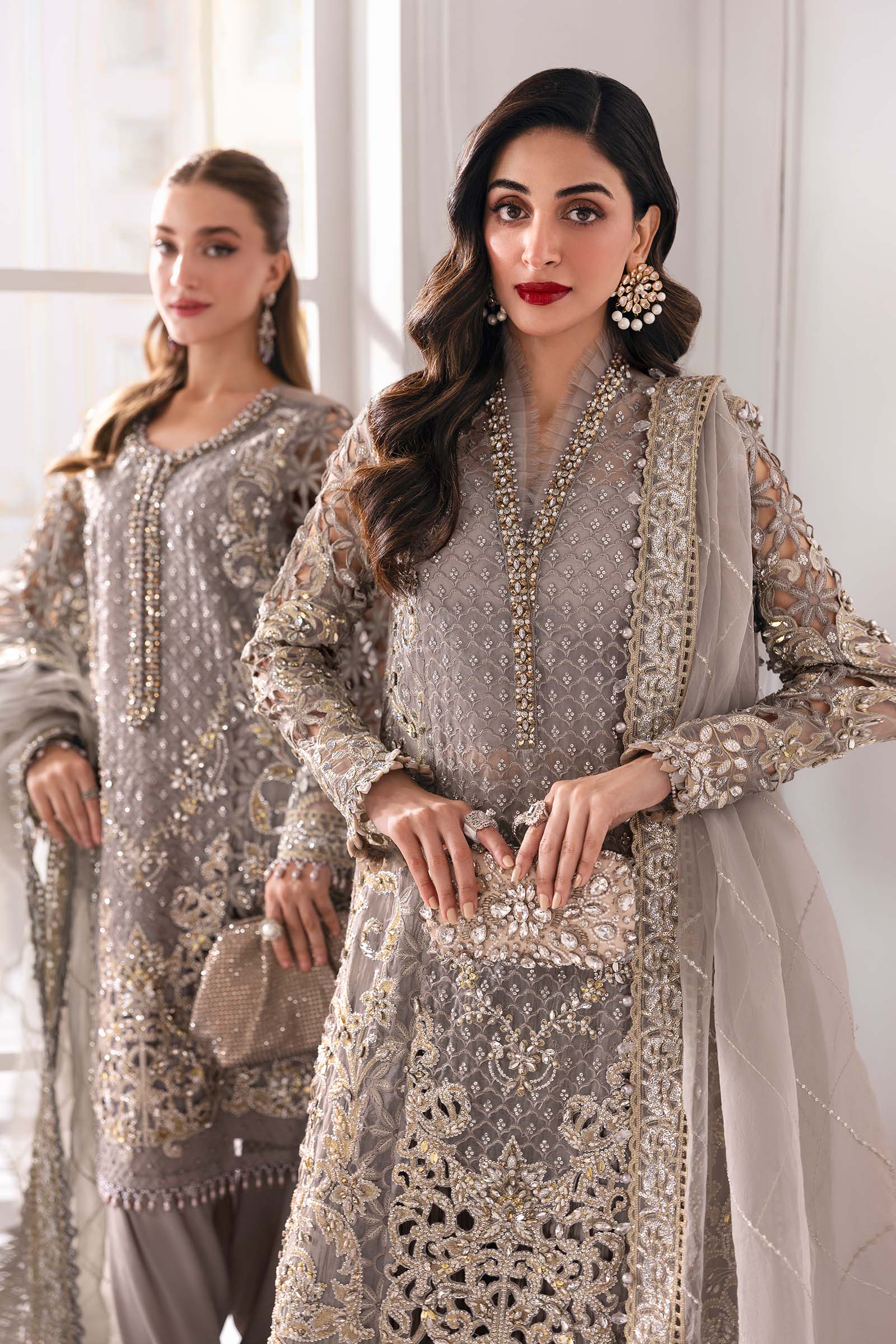03-Piece Embroidered Organza Suit Ready To Wear