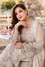 Luxury 3 Piece Unstitched Embroidered Hand Embellished Chiffon Suit