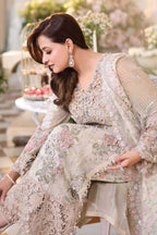 Luxury 3 Piece Unstitched Embroidered Hand Embellished Chiffon Suit