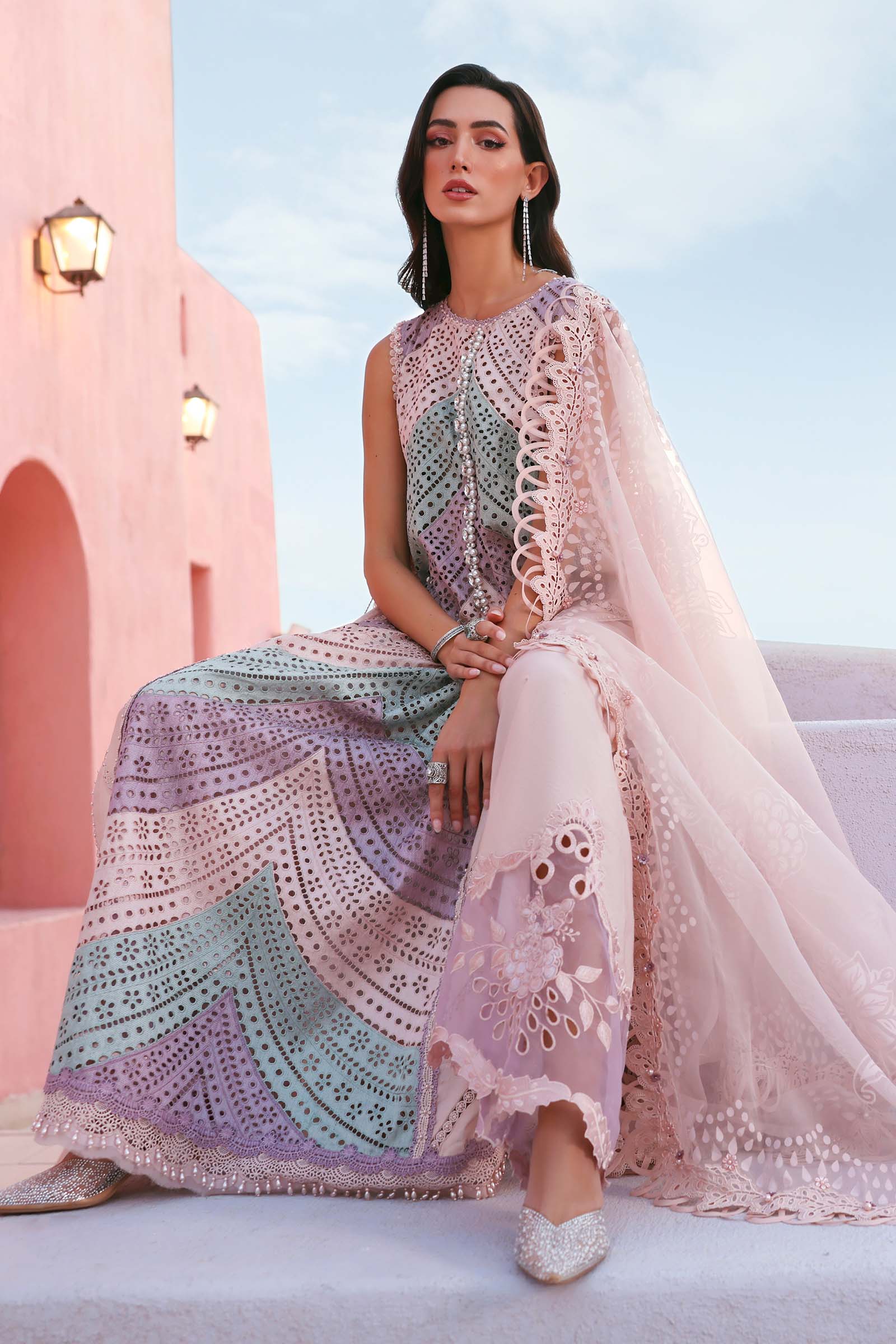 03-Piece Lawn Suit With Embroidery - Kapra Collection