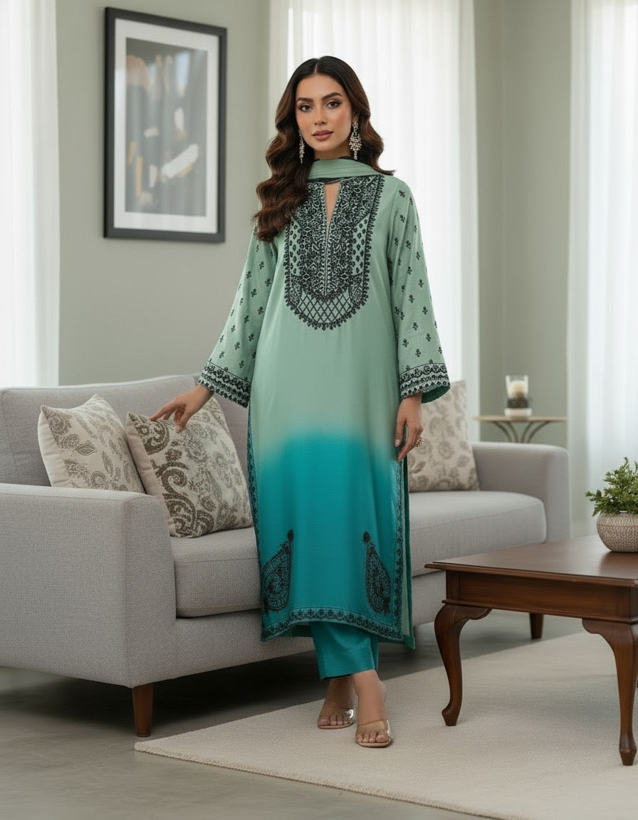 Mint Shamoze Silk 2 Tone