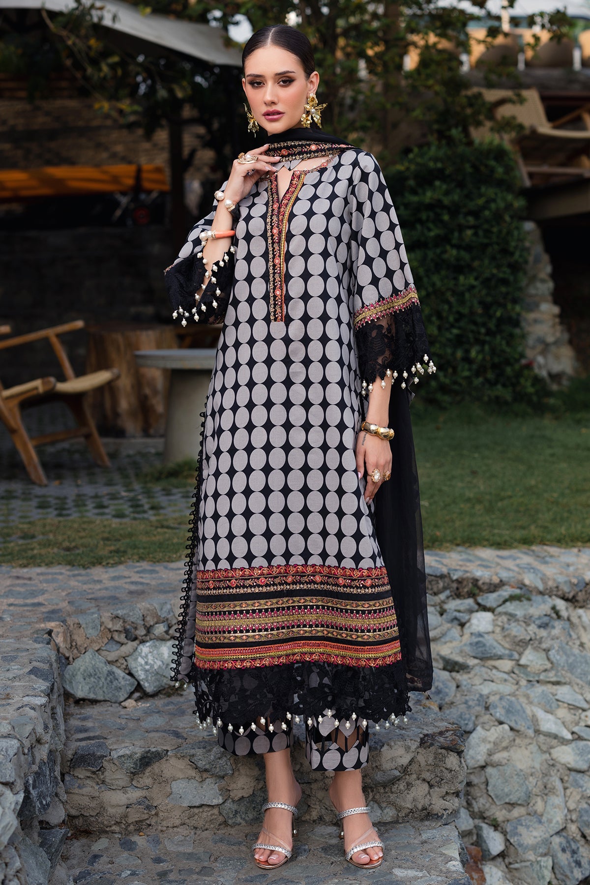 Charizma hit code lawn printed Dres