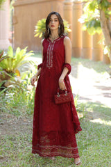 Noor By Sadia Luxury Emb lawn Red Lover