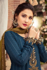 Maria b Chiffon luxury Embroidered Dress