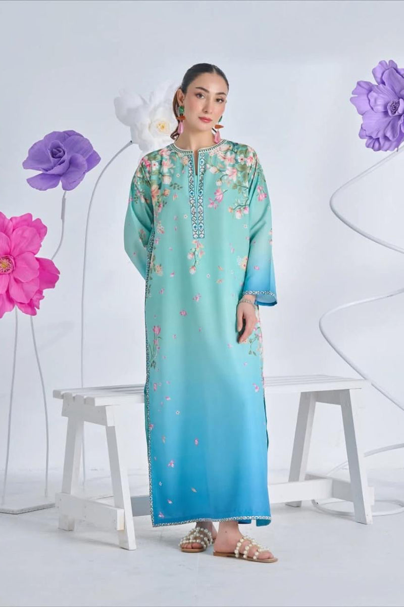 Shamoze silk 3piece printed dress - Kapra Collection