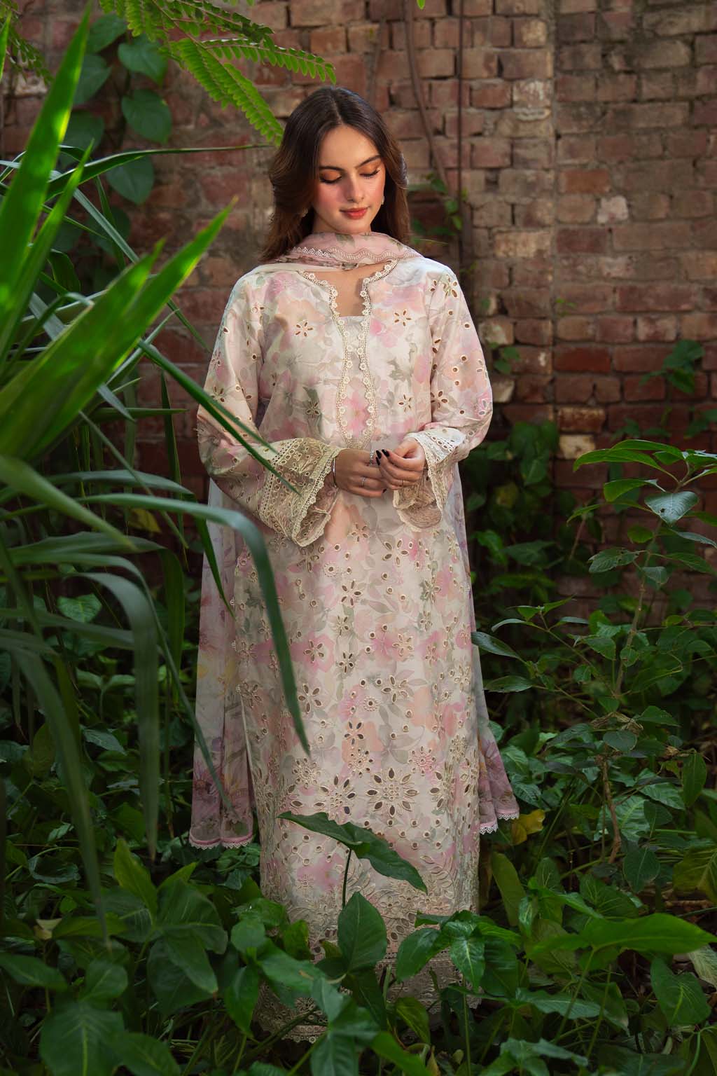 03-PIECE CHIKANKARI EMBROIDERED LAWN DRESS