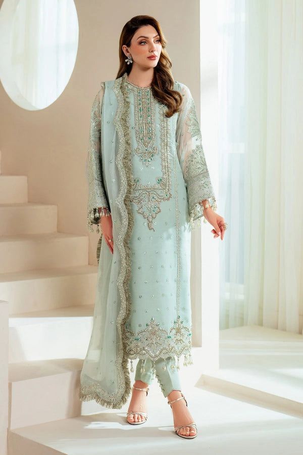 03-Piece Chiffon Suit With Embroidery | Unstitched