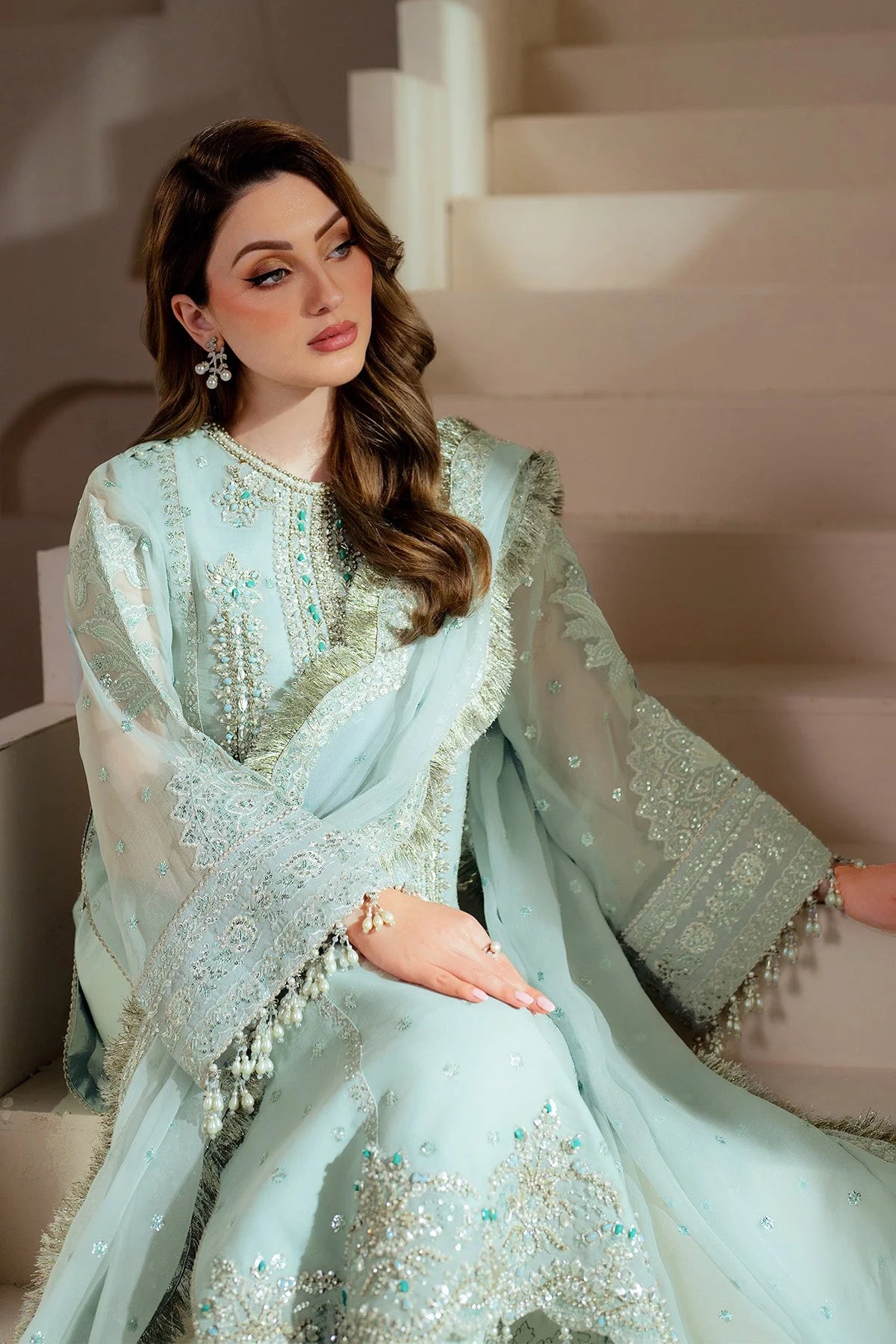 03-Piece Chiffon Suit With Embroidery | Unstitched