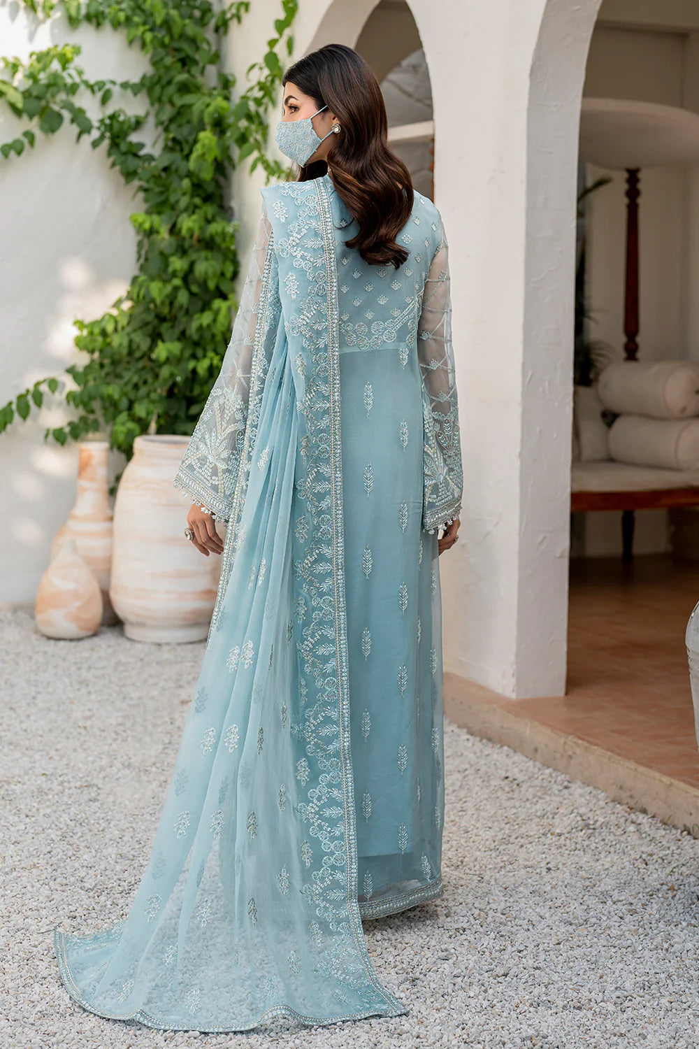 03-Chiffon Suit With Heavy Embroidery | Unstitched