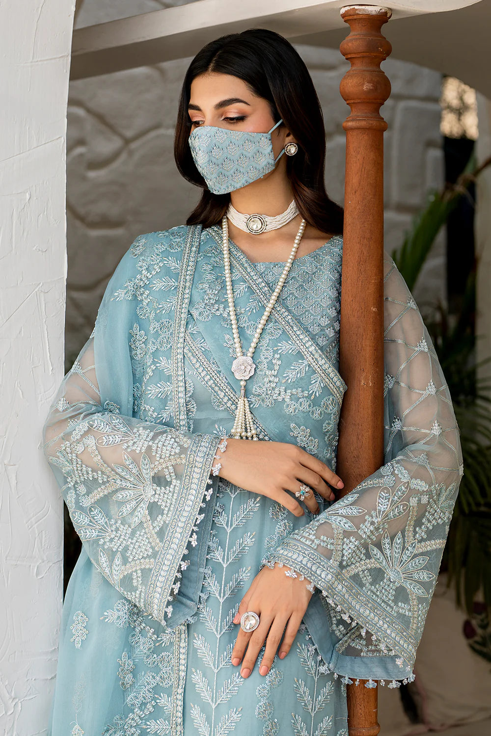 03-Chiffon Suit With Heavy Embroidery | Unstitched
