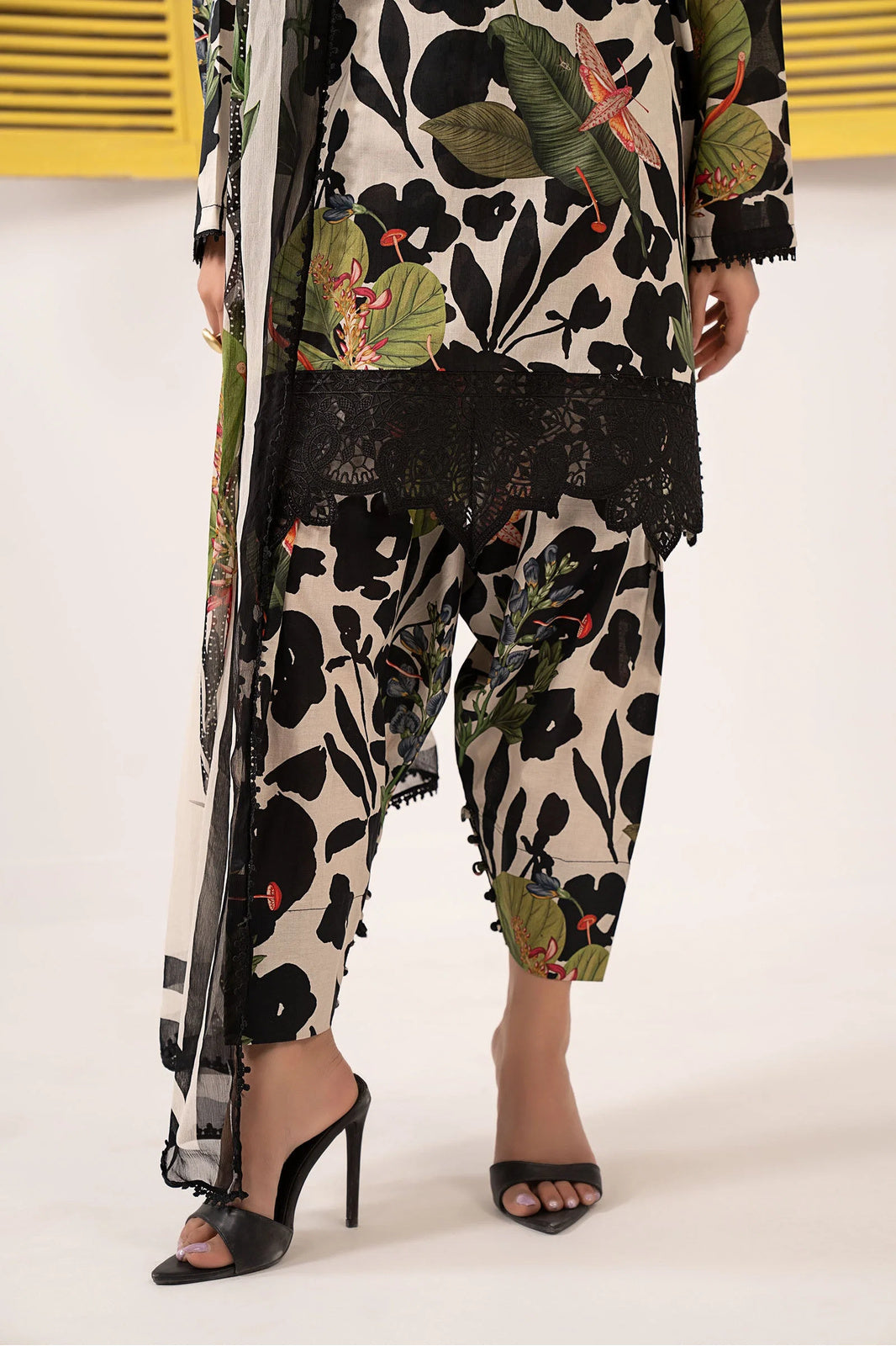 Nashwa – Maria.B Inspired Noir Floral Lawn Suit