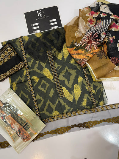 BAROQUE 3PIECE LAWN PRINTED DRESS