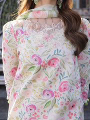 Aizal Lawn Embroidered Dress