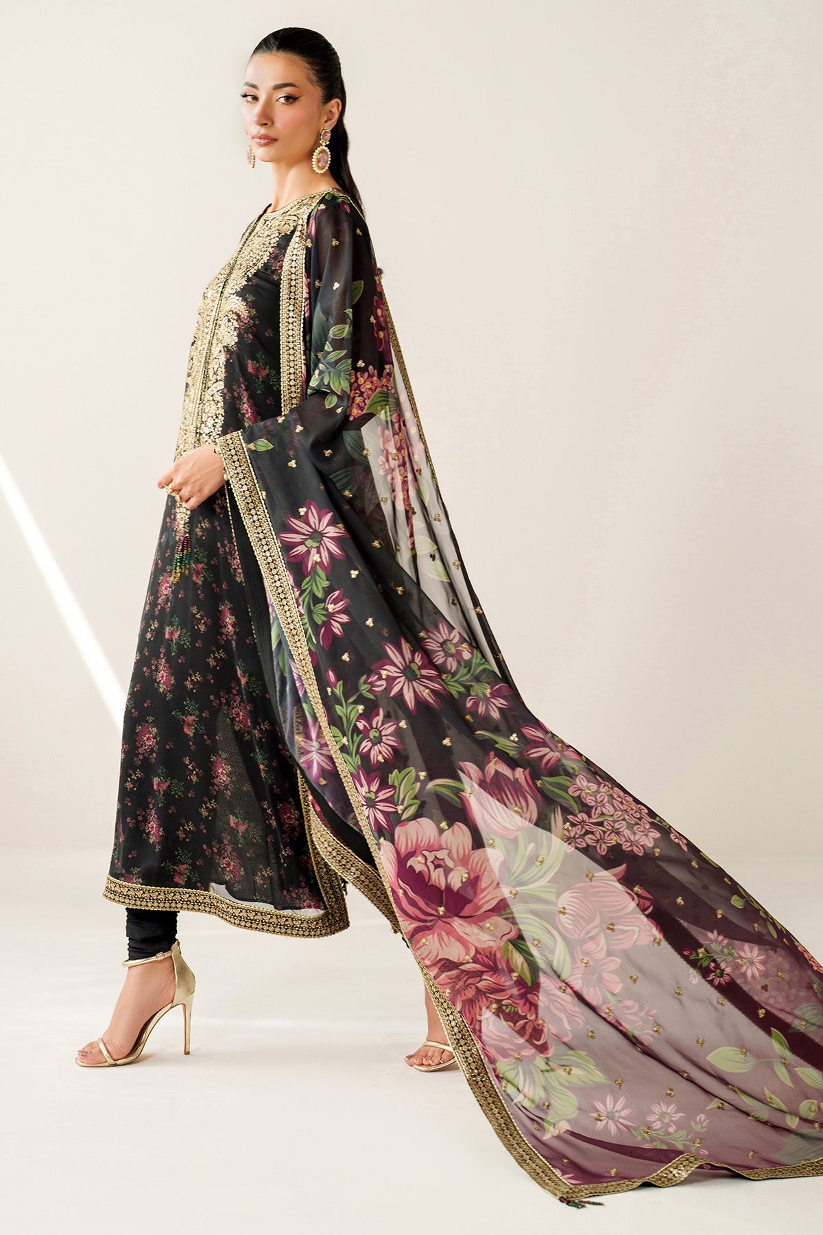 Jazmin Shamoze Silk 3Piece unstitched Dress