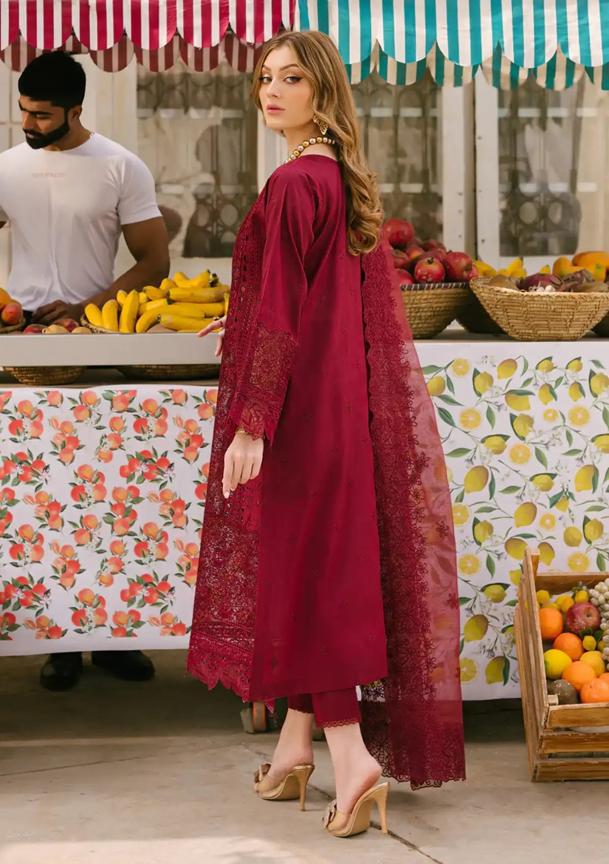 Mahnoor  Embroidered Lawn Dres - Kapra Collection