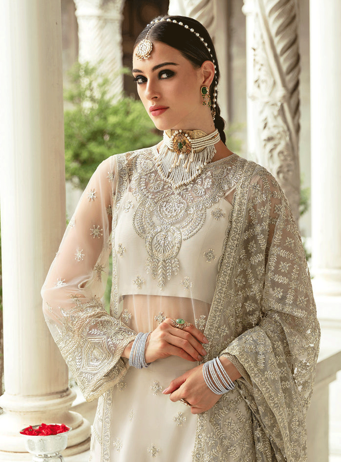 Ayzel By Afrozeh Emb Net Unstitched Dress