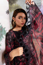 Ramsha Black Lawn 3piece Dress - Kapra Collection