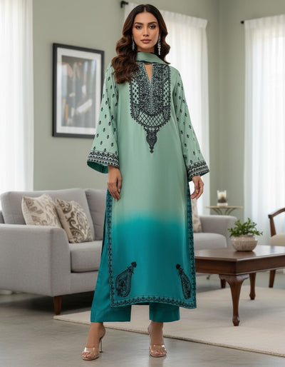 Mint Shamoze Silk 2 Tone