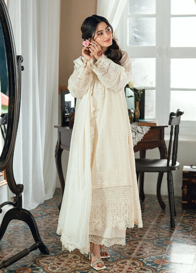 03-Piece Chiffon Suit With Embroidery | Unstitched