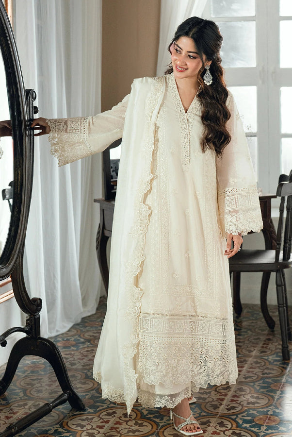 03-Piece Chiffon Suit With Embroidery | Unstitched