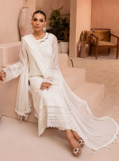 03-Piece Embroiderd Chiffon Suit | Ready To Wear