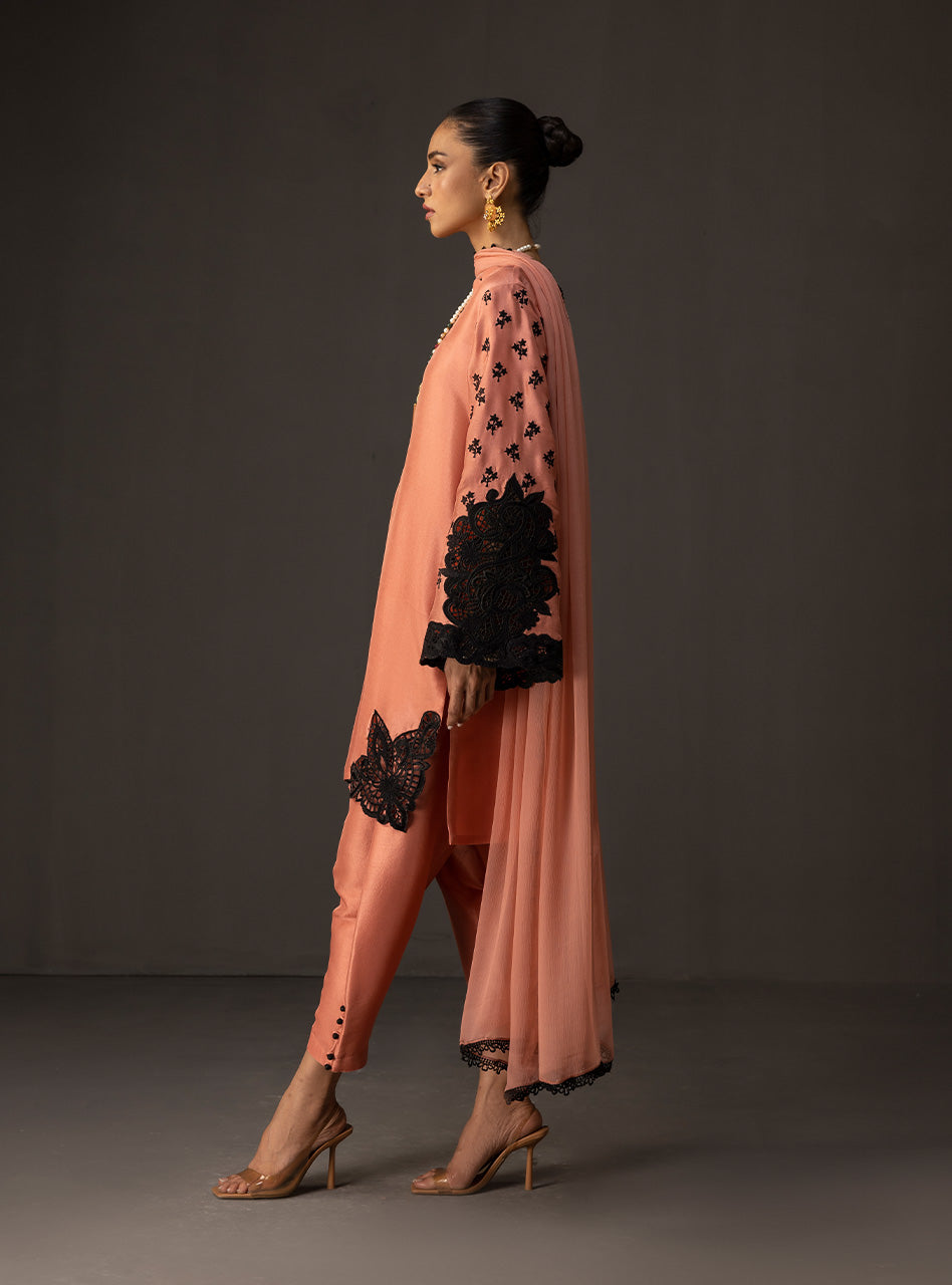 Peach Bloom Shamoze Silk 2 Tone