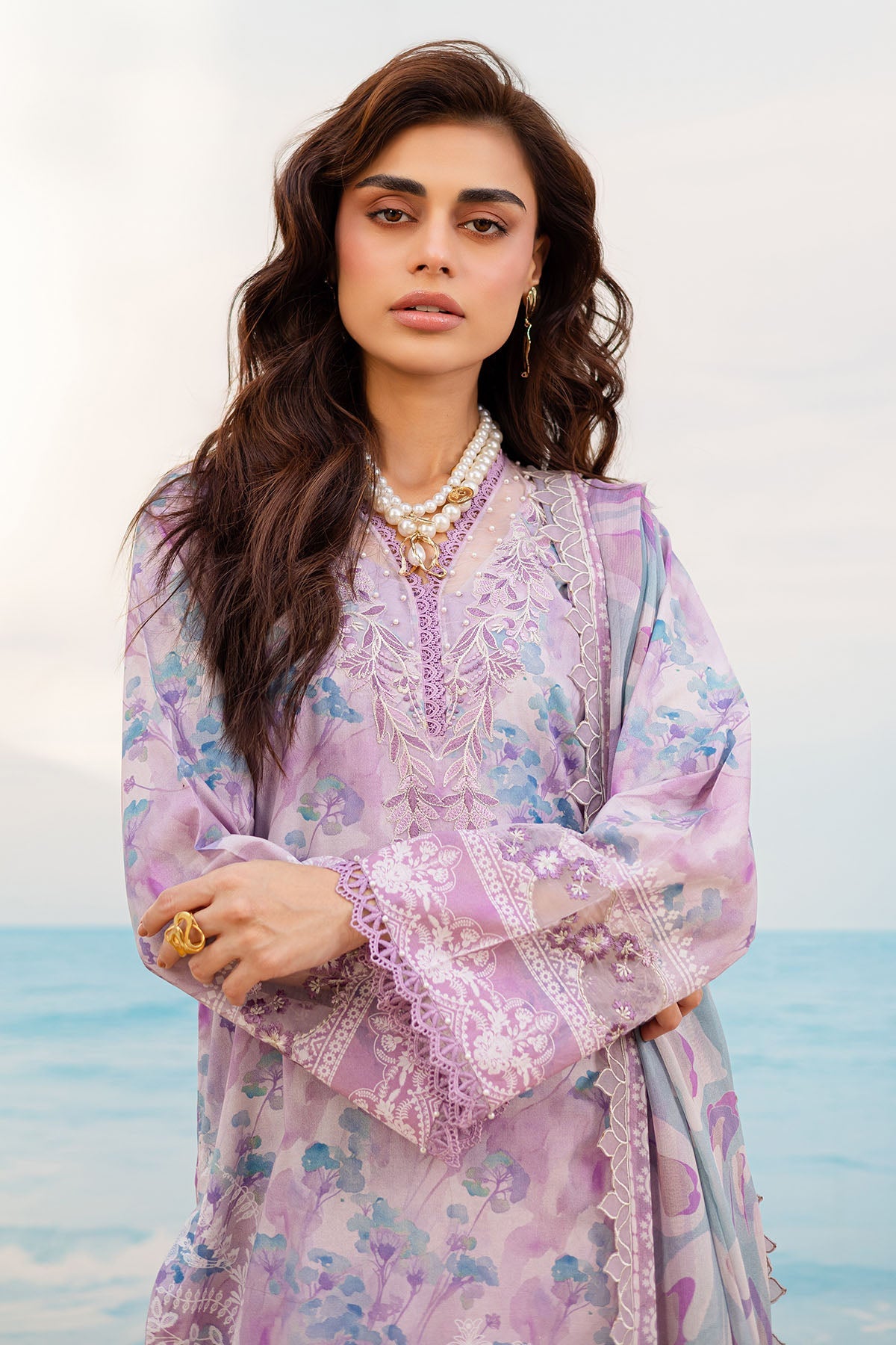 Nureh Lawn Digital Printed Dress - Kapra Collection