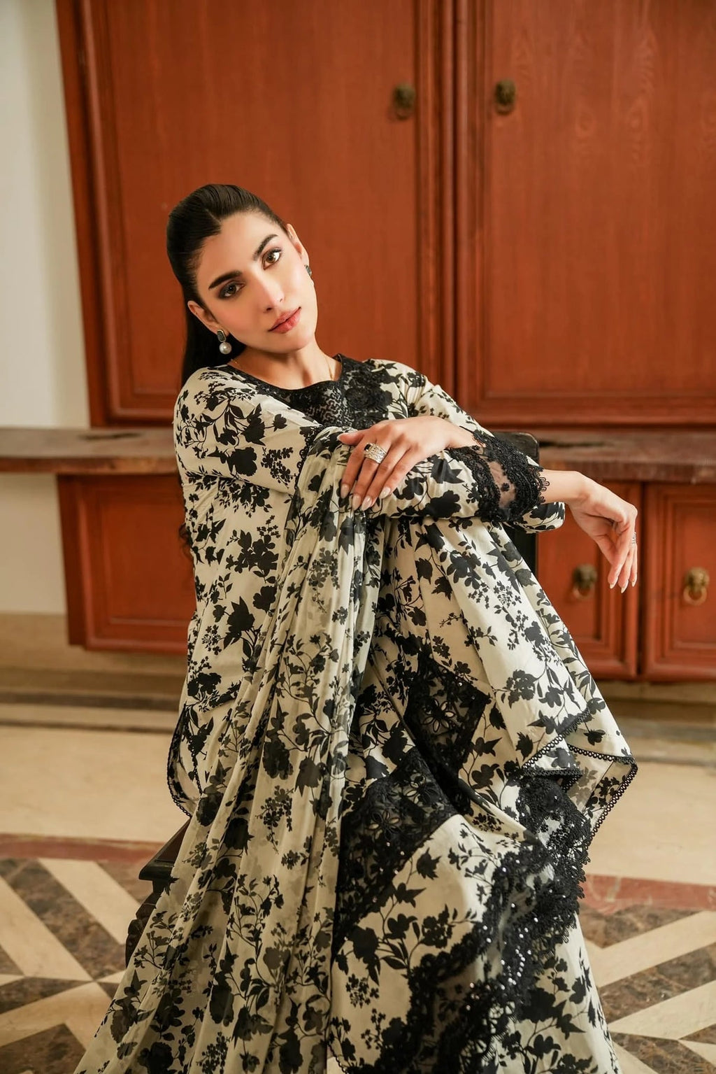 Aneela's Luxury Pure Lawn Emb Dress