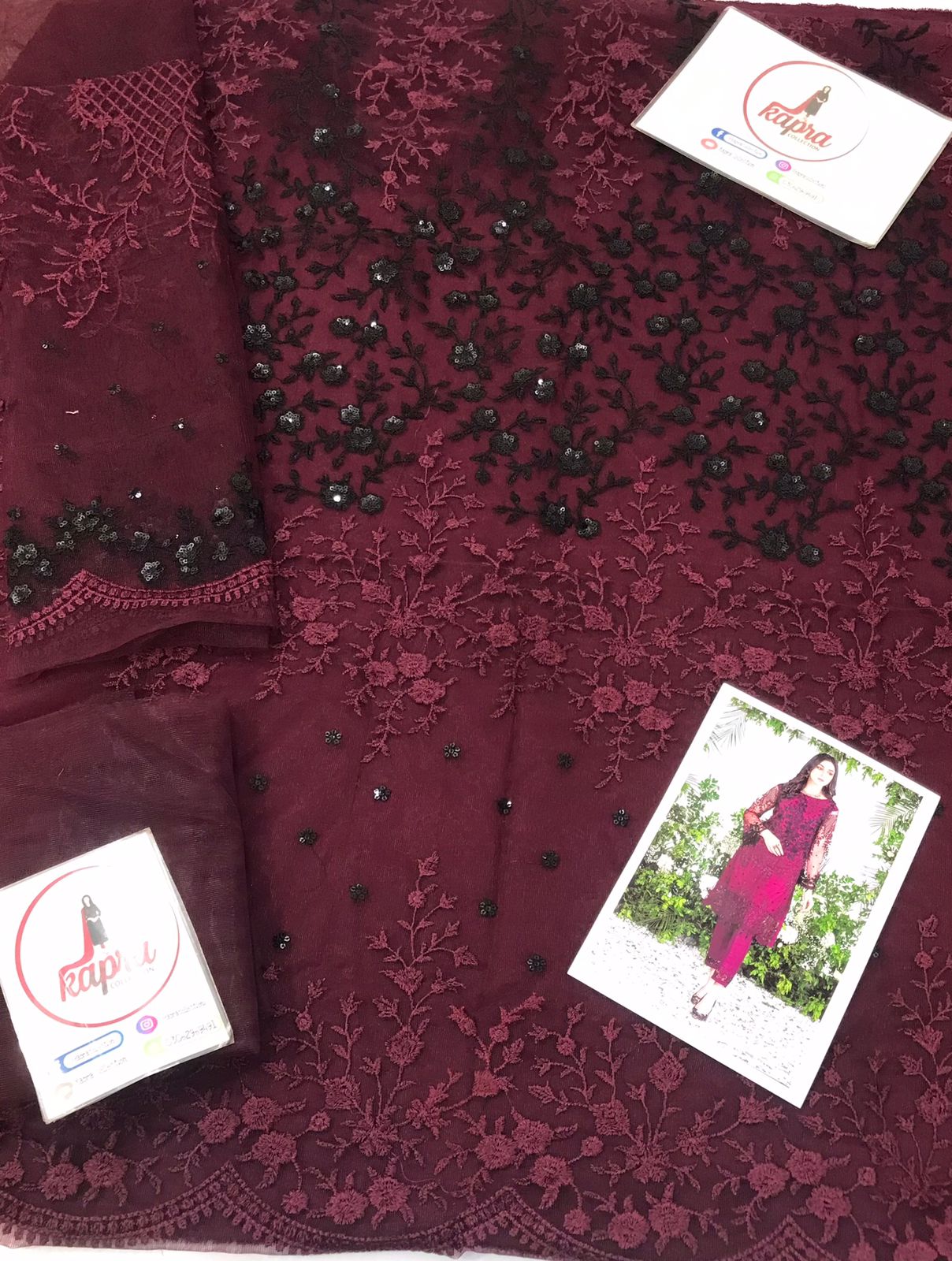 2pice for women clothing (UNSTITCHED) by Kapra Collection - Kapra Collection