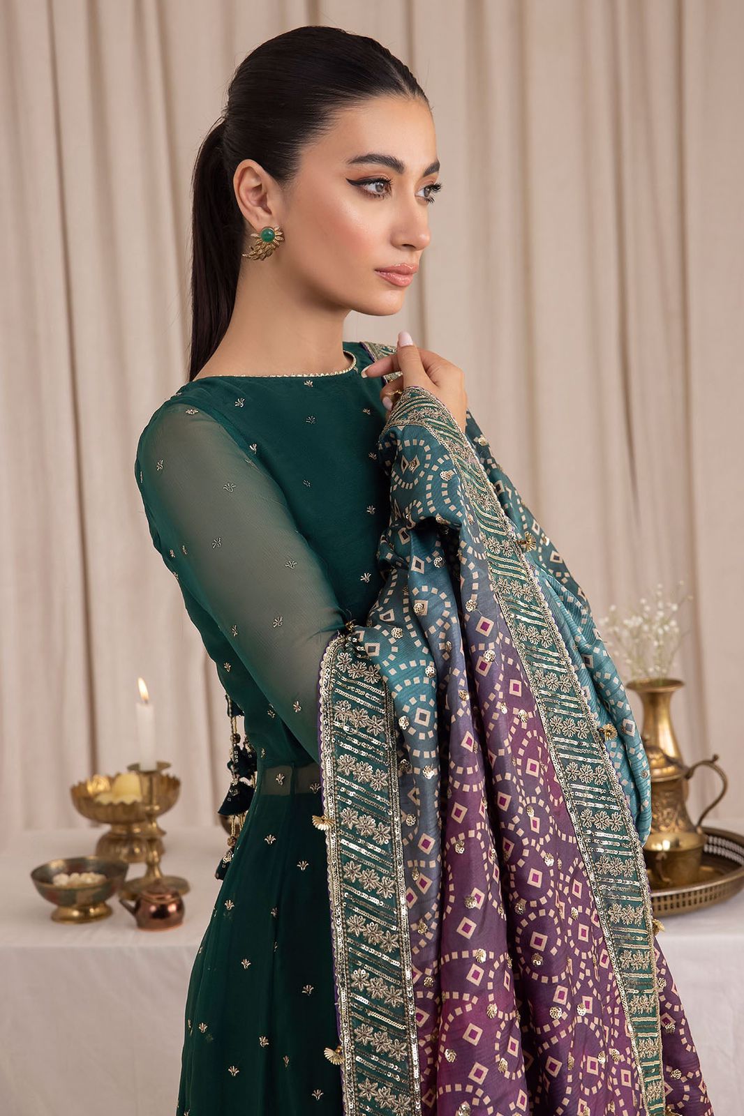 Chiffon mexi  for women clothing (UNSTITCHED) by Kapra Collection