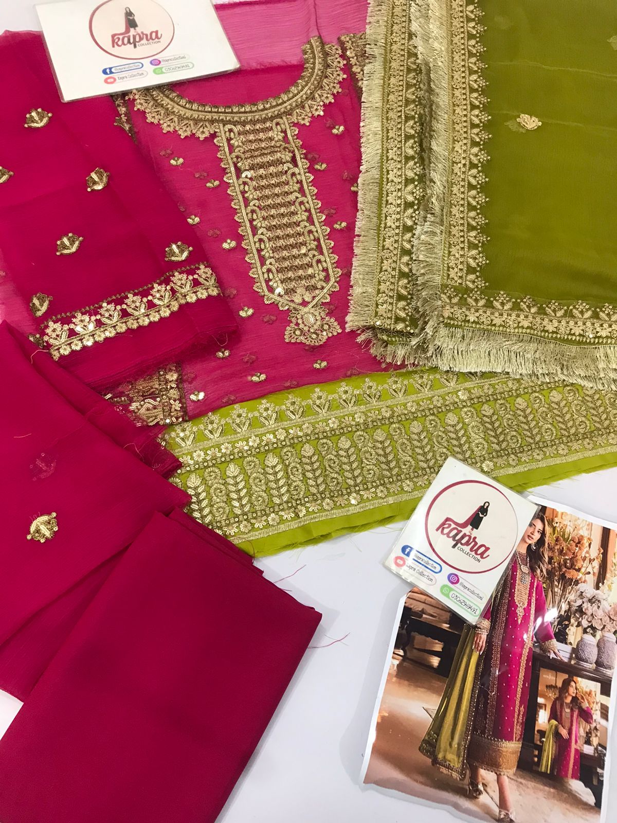 Chiffon mexi  for women clothing (UNSTITCHED) by Kapra Collection - Kapra Collection