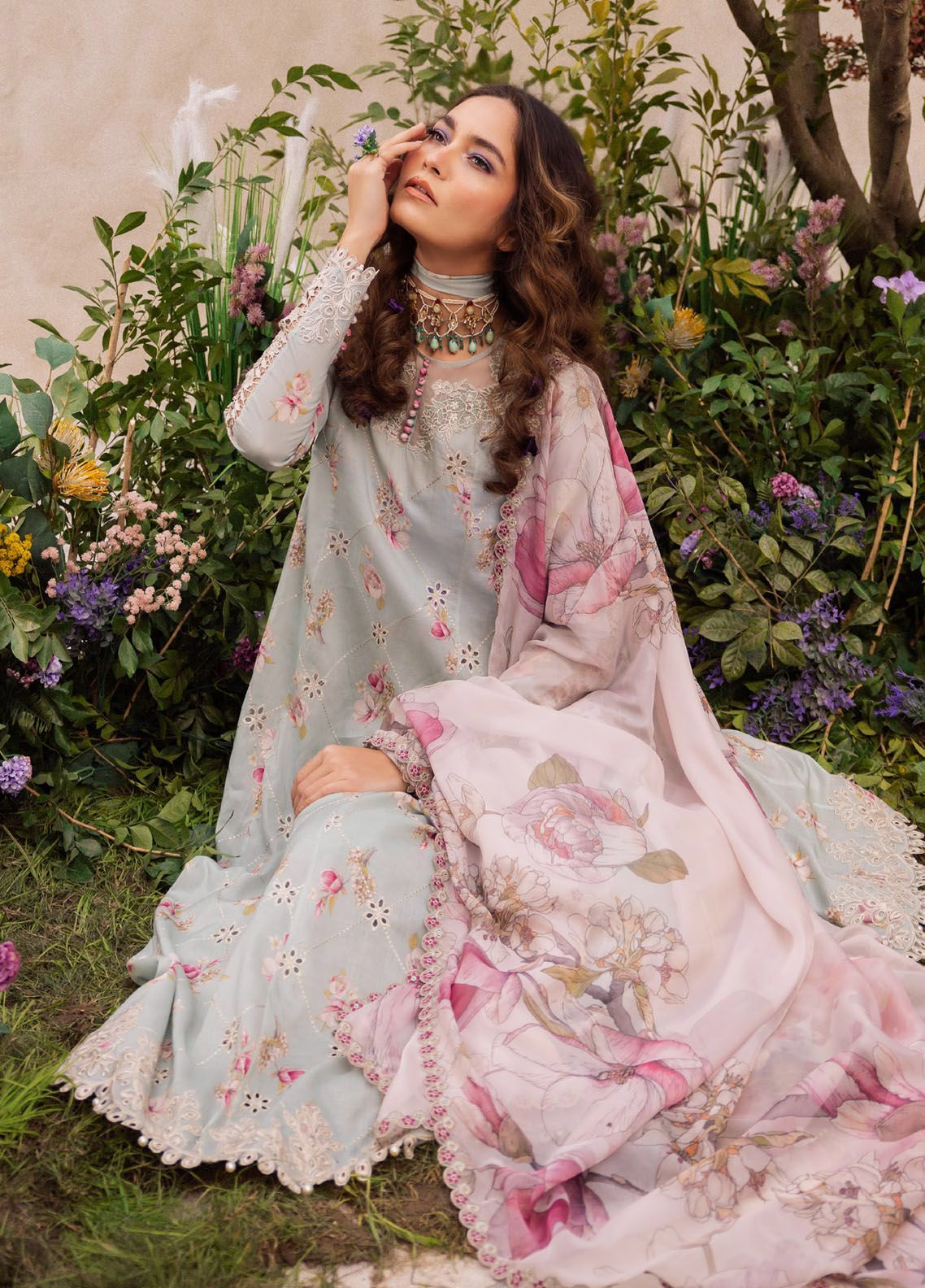 Lawn mexi  for women clothing (UNSTITCHED) by Kapra Collection - Kapra Collection