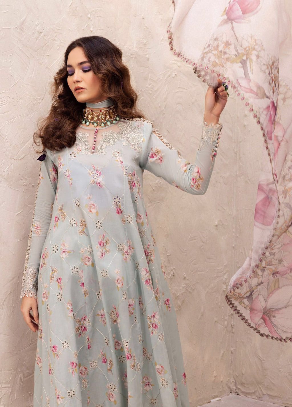 Lawn mexi  for women clothing (UNSTITCHED) by Kapra Collection - Kapra Collection