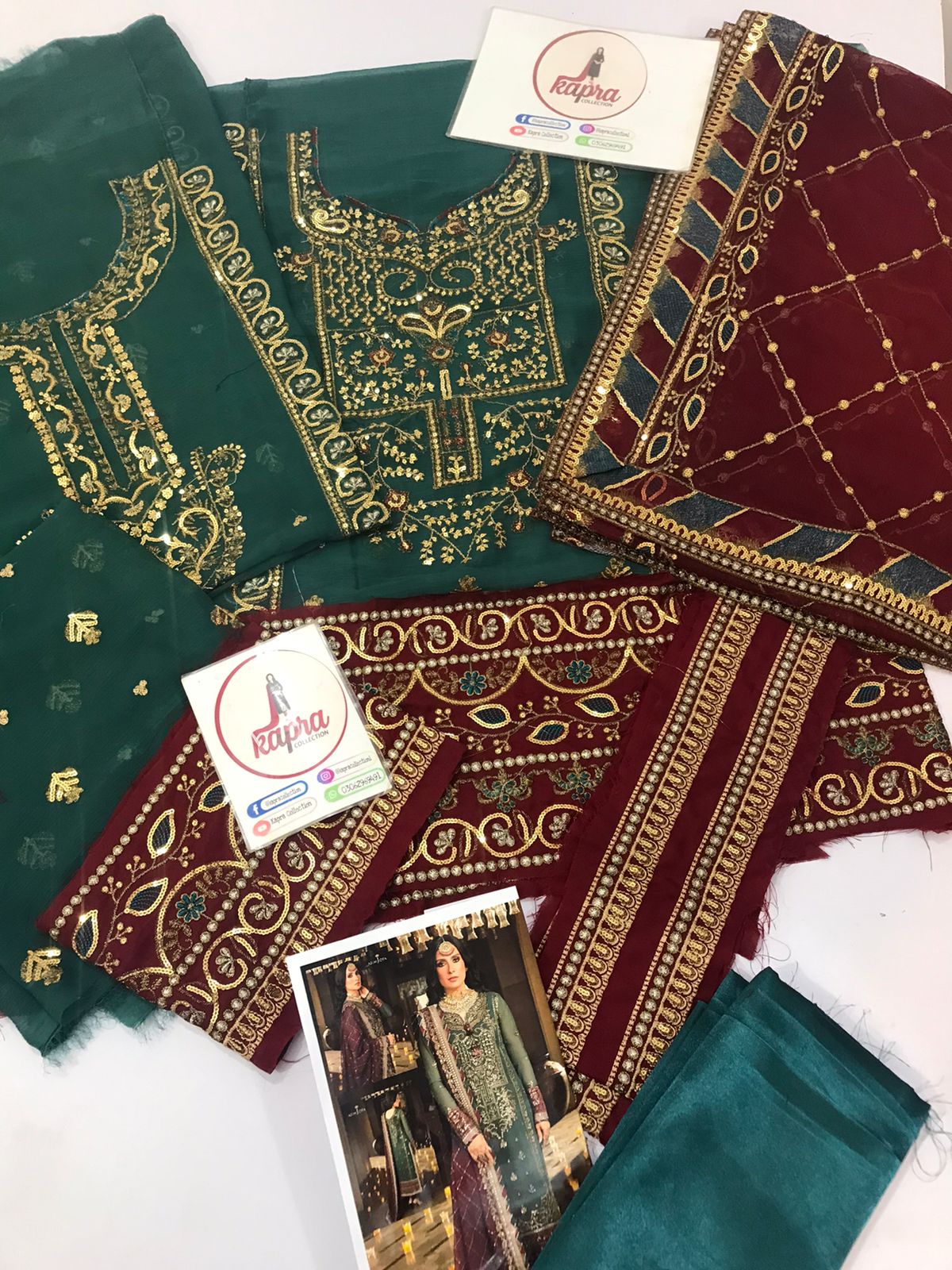 Chiffon formal wear dress unstitched by Kapra collection - Kapra Collection