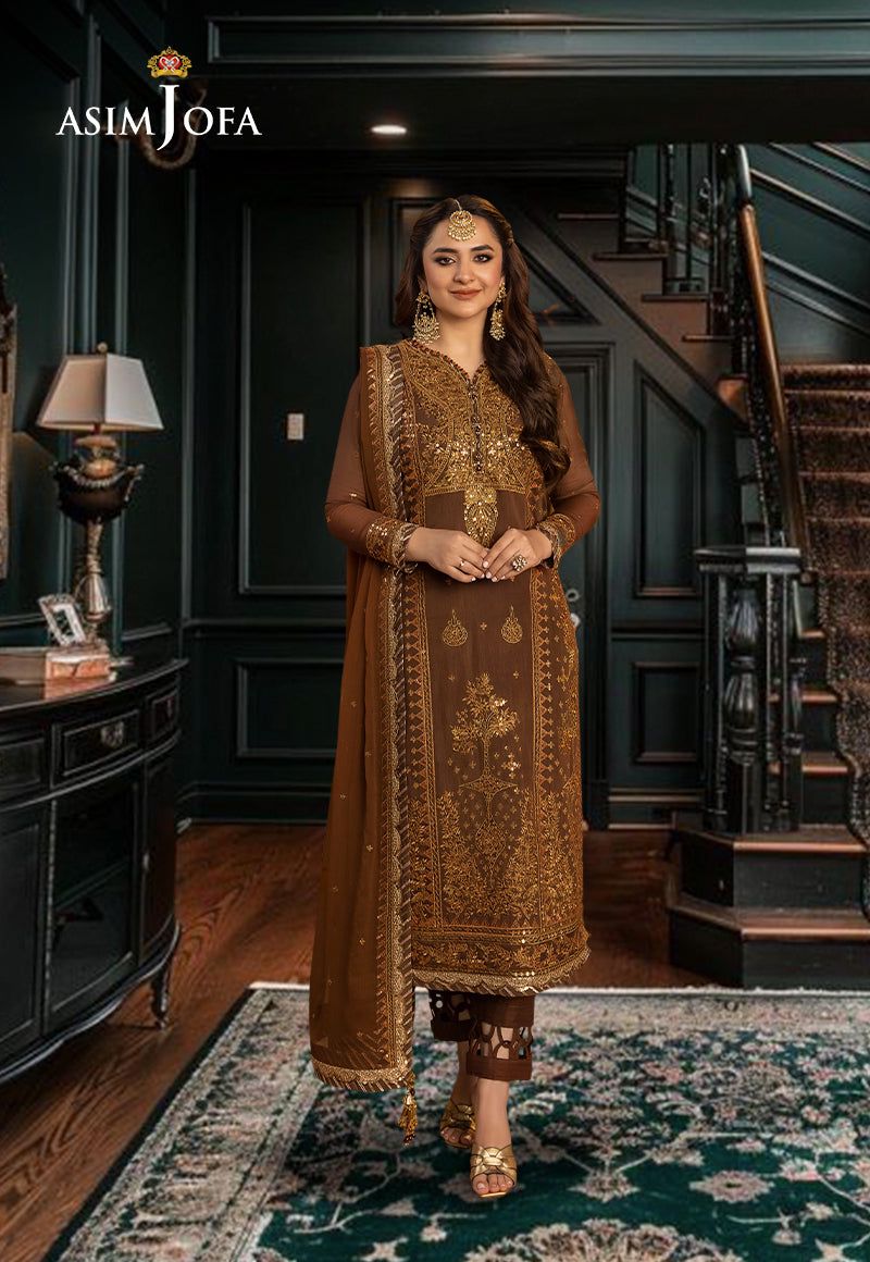 Chiffon formal wear dress unstitched by Kapra collection - Kapra Collection