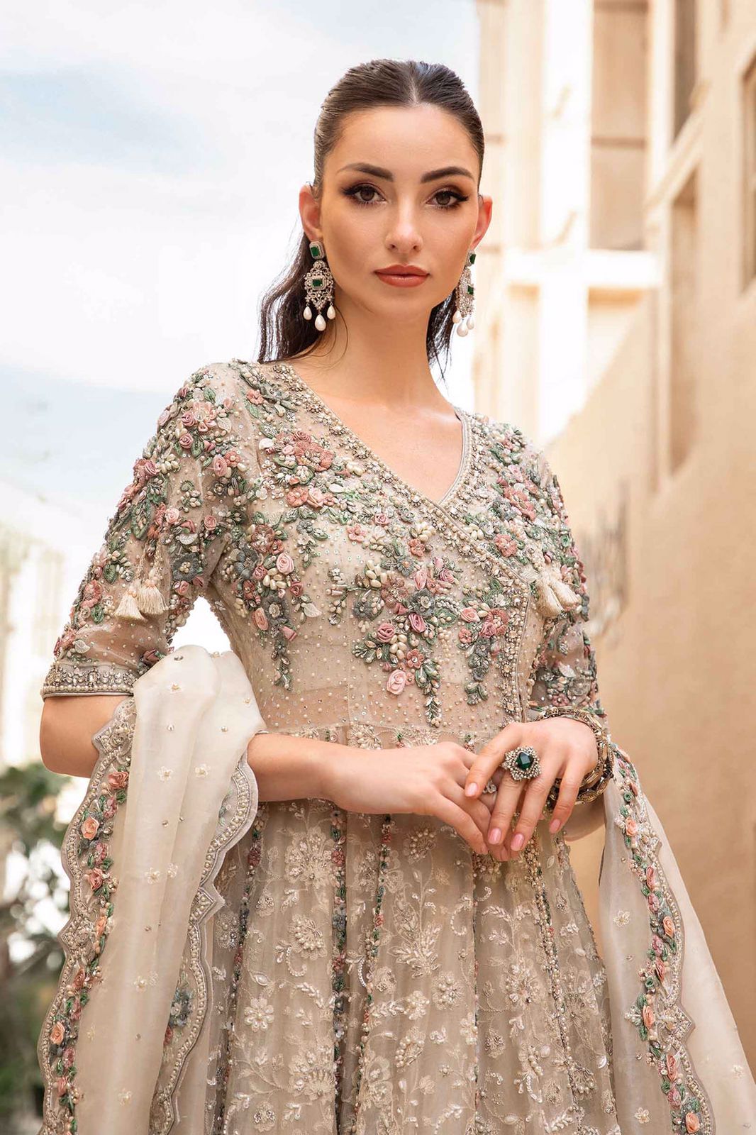 Mexi bridal bridal  dress unstitched by Kapra collection