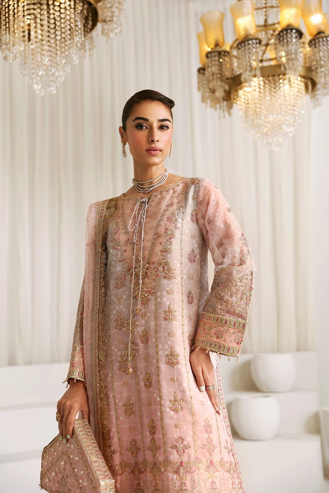 Chiffon beautiful fromal dress unstitched by Kapra collection