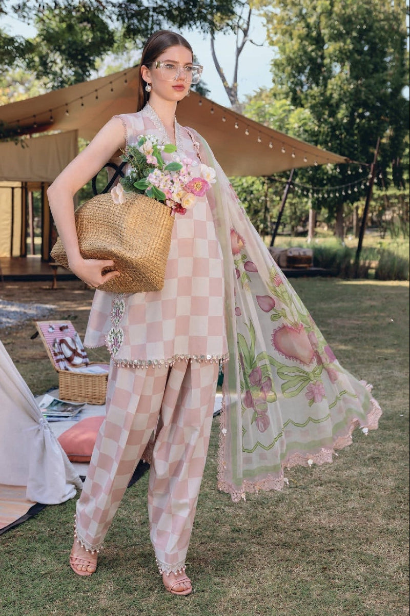 03-Piece Digital Printed Lawn Dress with dupatta - Kapra Collection