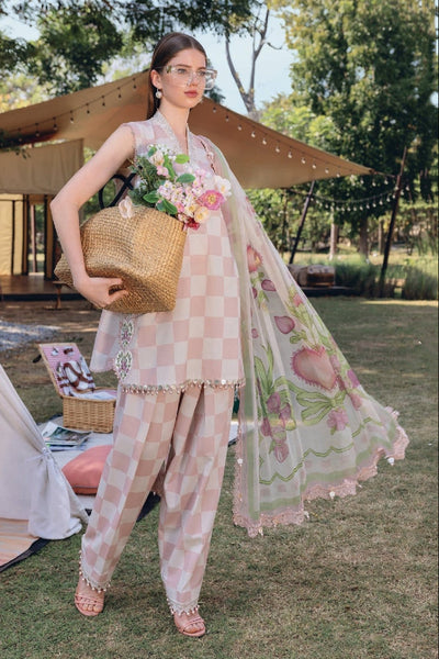 03-Piece Digital Printed Lawn Dress with dupatta - Kapra Collection