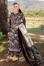 Mishal – Embroidered Digital Lawn & Chiffon 3 Piece Suit | Unstitched