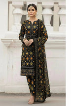 03-Piece Printed Lawn Suit - Unstitched - Kapra Collection