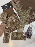 3 Piece Embroidered Chiffon suit